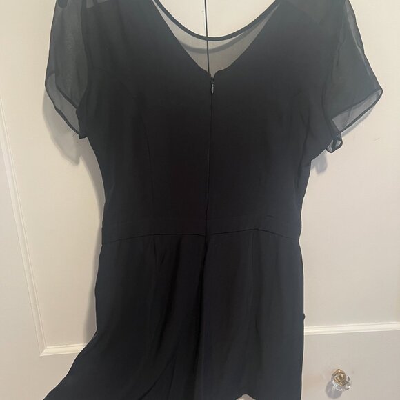 Parker Black Silk Short Sleeve Romper Size S - Picture 4 of 6